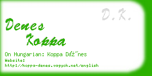 denes koppa business card